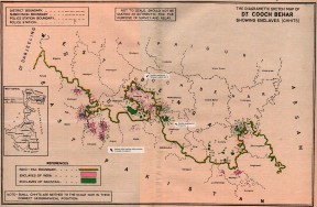 Diagrametic sketch map of border between West Bengal and East Pakistan